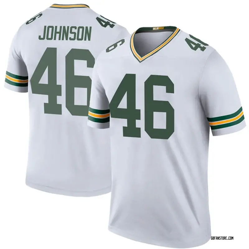 Men's Malcolm Johnson Green Bay Packers Color Rush Jersey - White Legend